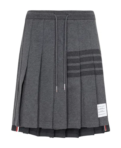 Thom Browne 4-bar Pleated Mini Skirt In Black