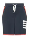 Thom Browne 4-bar Pleated Mini Skirt In Navy