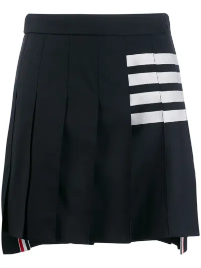 THOM BROWNE 4-BAR PLEATED MINISKIRT