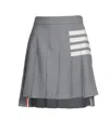 Thom Browne 4-bar Pleated Miniskirt In 035