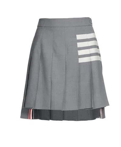 Thom Browne 4-bar Pleated Miniskirt In 035