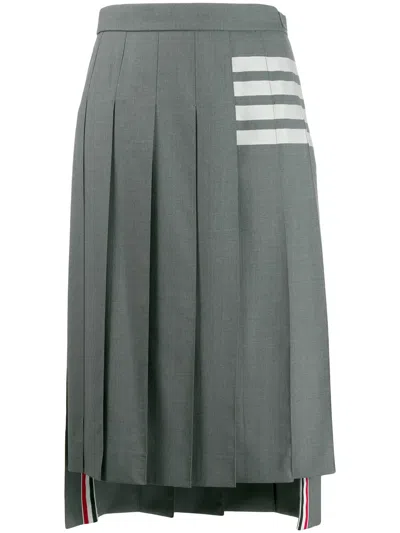 Thom Browne Pleated Skirt In Grey