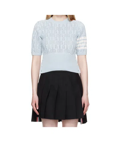 THOM BROWNE 4-BAR POINTELLE T-SHIRT
