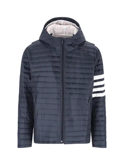 THOM BROWNE THOM BROWNE '4-BAR' PUFFER JACKET – BLUE