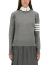 Thom Browne Knitted Jumper In Gray