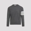 Thom Browne Dark Gray Wool 4-bar Sweaters In Med Grey