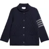 Thom Browne 4-bar Quilted Virgin Wool Blend Jacket In Blue