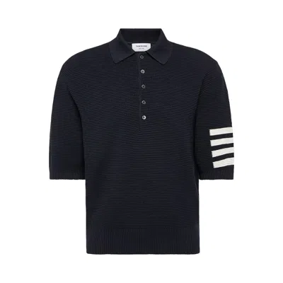 Pre-owned Thom Browne 4-bar Relaxed Fit Polo 'navy' | Blue | Men's Size 5