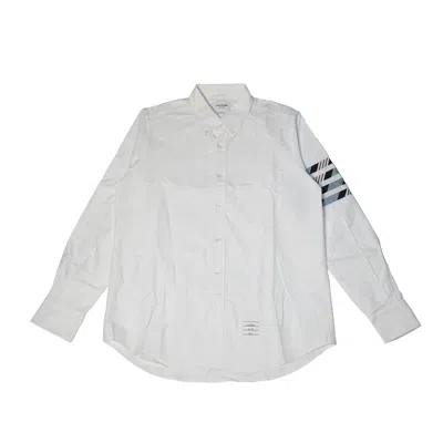 Thom Browne 4-bar Repp Stripe Shirt White Blue In 3