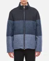 Thom Browne 4 Bar Reversible Neck Zip Up Jacket In Blue