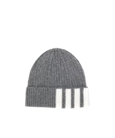 THOM BROWNE THOM BROWNE 4-BAR KNITTED BEANIE