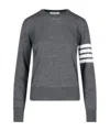Thom Browne Crewneck Sweatshirt In Gray