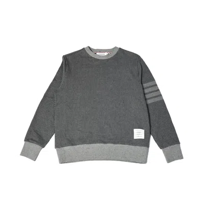 Thom Browne 4-bar Ribbed Sweater Grey In 2