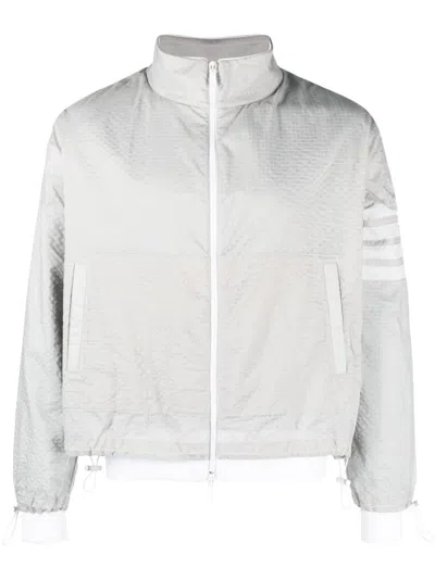 Thom Browne 4-bar Ripstop Jacket In Grey