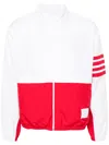 Thom Browne Ripstop-windbreaker Mit Streifen In Weiss