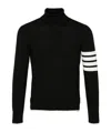 Thom Browne 4-bar Roll-neck Wool Jumper In Black