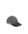 Thom Browne 4-bar Rwb Baseball Cap In Gray