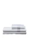 Thom Browne 4-bar Sheet Set (240cm X 305cm) In White