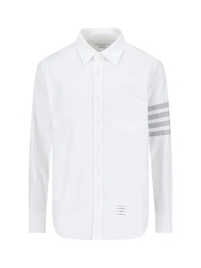 Thom Browne 4-bar Stripe Cotton Shirt In White