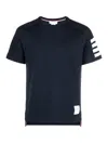 Thom Browne 4 Bar Inlay Jersey T-shirt In Dark Blue
