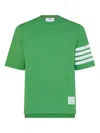 Thom Browne 4-bar Cotton Jersey T-shirt In Green