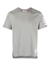 Thom Browne Cotton 4-bar Short Sleeve T-shirt In Grey