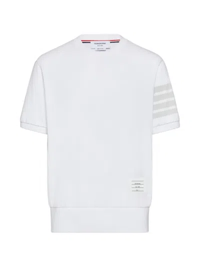 Thom Browne 4-bar Cotton Jersey T-shirt In White