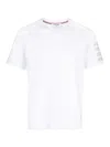 Thom Browne 4-bar Stripes Crewneck T-shirt In White