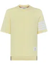 Thom Browne 4-bar Short-sleeve T-shirt In Yellow