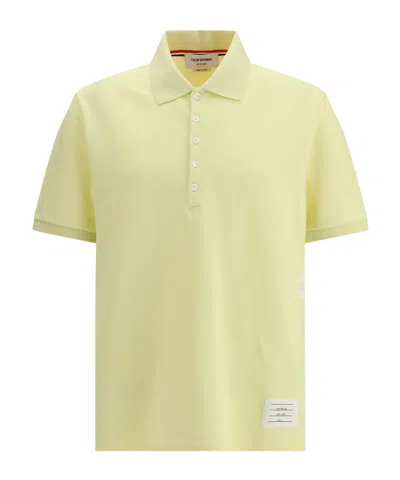 Thom Browne 4-bar Short-sleeved Polo Shirt In Yellow