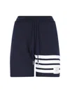 Thom Browne 4-bar Shorts In Blue