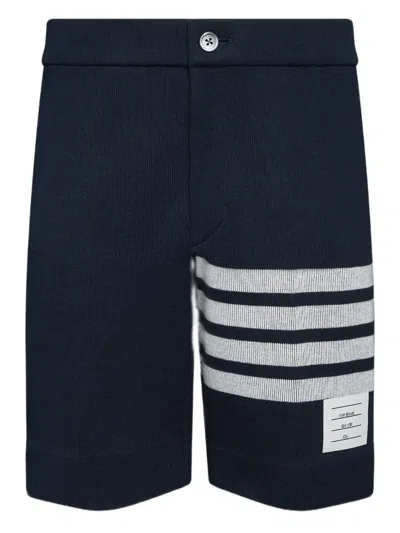 Thom Browne 4-bar Shorts In Blue