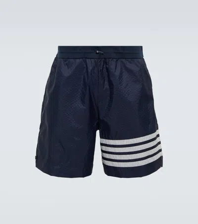 Thom Browne 4-bar Shorts In Blue