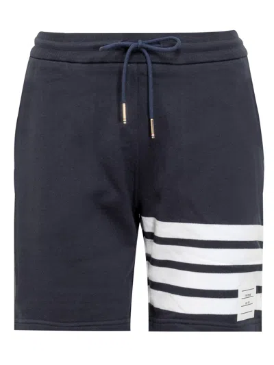 Thom Browne 4-bar Shorts In Blue