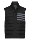 Thom Browne 4-bar Side-pockets Gilet In Black