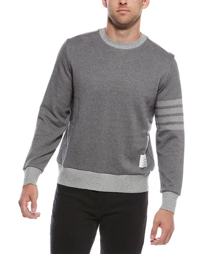 THOM BROWNE THOM BROWNE 4-BAR SILK-BLEND CREWNECK SWEATSHIRT