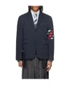 Thom Browne 4-bar Single-breasted Blazer In Black