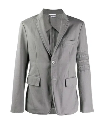 Thom Browne 4-bar Single-breasted Blazer In Gray