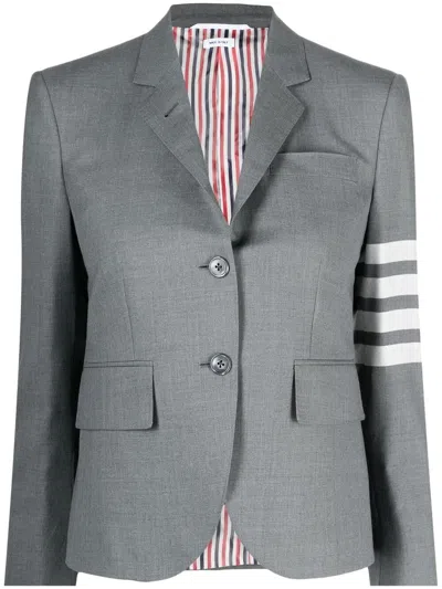 Thom Browne 4-bar Single-breasted Blazer In Grey