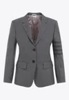 THOM BROWNE 4-BAR SINGLE-BREASTED BLAZER IN WOOL BLEND