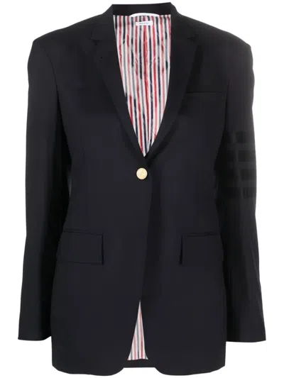 THOM BROWNE 4-BAR SINGLE-BREASTED WOOL BLAZER