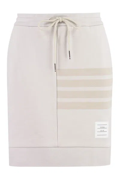 Thom Browne Cotton Mini-skirt In Beige