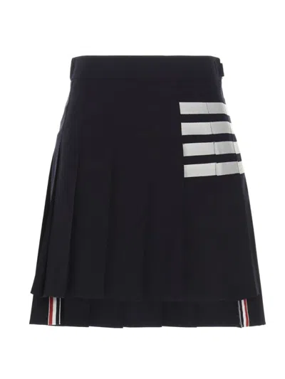 Thom Browne 4 Bar Skirts In Blue