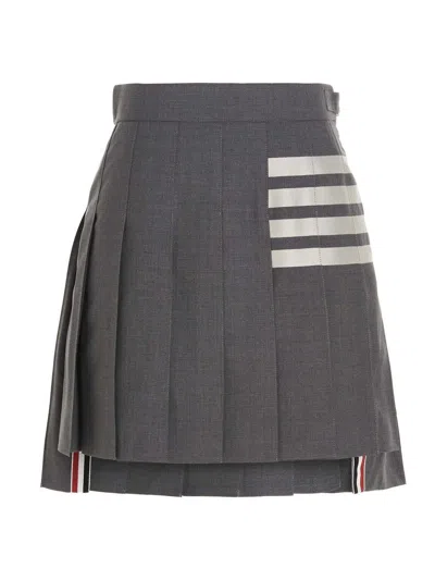 Thom Browne 4 Bar Skirt In Gray