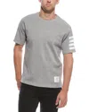 Thom Browne Cotton 4-bar Short Sleeve T-shirt In Gray