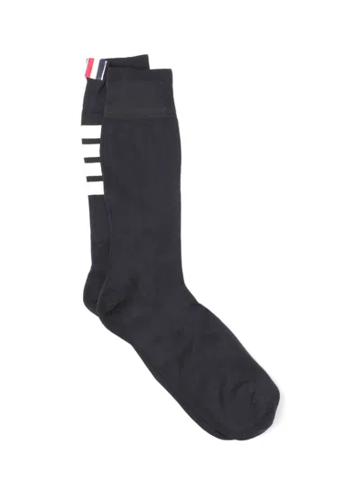 Thom Browne '4-bar' Socks In Black  