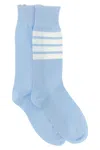 Thom Browne 4 Bar Socks Light Blue In Blue