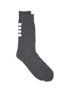 Thom Browne Grey 4-bar Stripe Socks In Gray