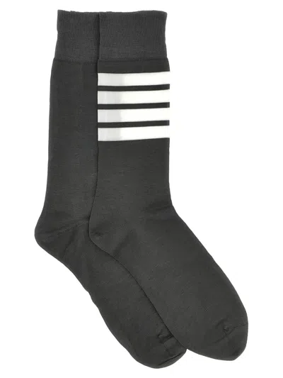 Thom Browne '4 Bar' Socks In Gray