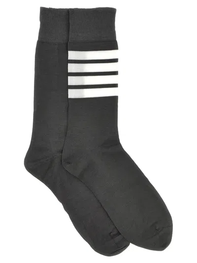 Thom Browne 4 Bar Socks In Gray